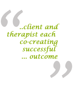 client and therapist each co-creating successful outcome
