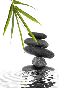 Harmony stones in water